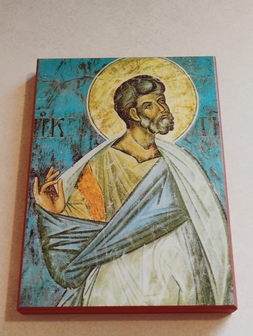 Righteous Gideon Religious Orthodox Icon 4" x 6" on Wood Plaque